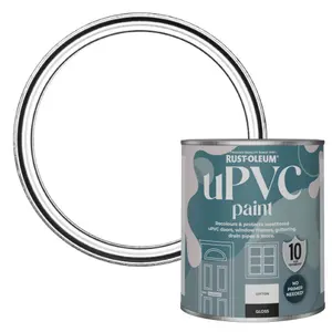 Rust-Oleum Cotton (White) Gloss UPVC Paint 750ml