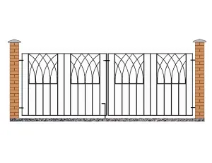 ABBI Metal Scroll Driveway Gate 2413mm GAP x 812mm High ABZP10