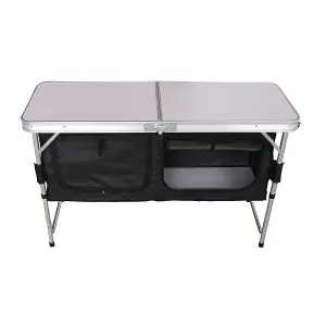 Odyssey Camping Storage Table Portable Low Side Shelf