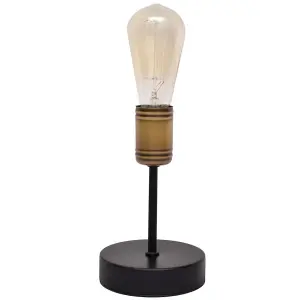 Luminosa Tube Table Lamp Black, Patina 12cm