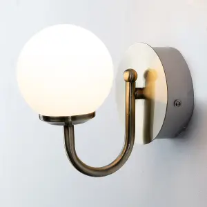 Antique Brass 6W LED Bathroom Wall Light