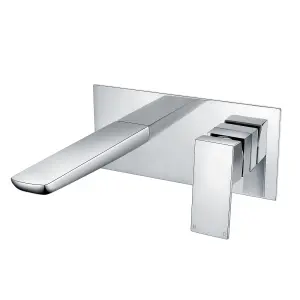 Nes Home Keninton Wall Mounted Basin Mixer Tap With Basin Waste