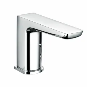 Nes Home Modern Designer Chrome Bath Tub Filler Taps Basin Mixer 3 Tap Hole Deck Mounted