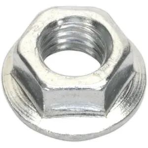 Pack of 100 Zinc Plated Serrated Flange Nuts M5 - Durable DIN 6923 Fasteners