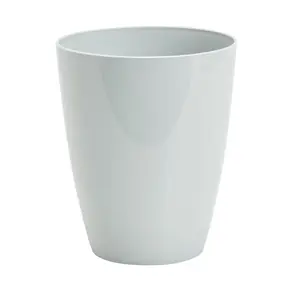 GoodHome Duck egg Plastic Plant pot (Dia) 13.1cm, (H)16cm, 1.5L