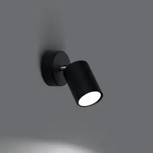 Lemmi Steel Black 1 Light Classic Wall Light