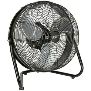 18" Industrial High Velocity Floor Fan - Internal Oscillation - Tilting Stand