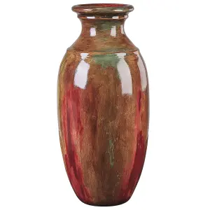 Decorative Vase HIMERA Ceramic Brown