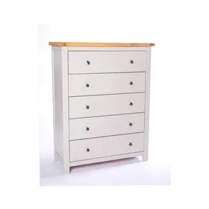 Argenta 5 Drawer Chest of Drawers Chrome Knob