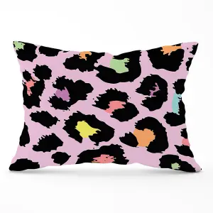 Pink Leopard Print Cushions 33cm x 48cm