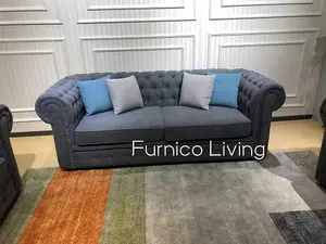 Grey Windsor Sofa Suite 2 Seater Elegant Corner Sofa for Modern Living