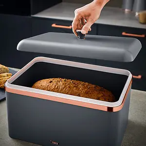 Tower Cavaletto Bread Bin Grey