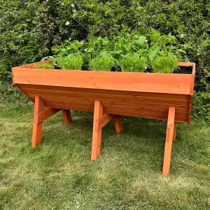 Veg-Trough Large Wooden Raised Vegetable Bed Planter