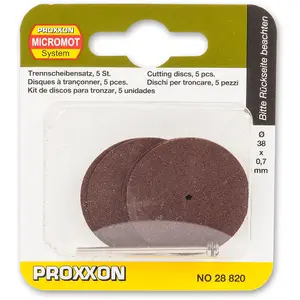 Proxxon Corundum Cutting Discs & Arbor - 38mm (Pkt 5)