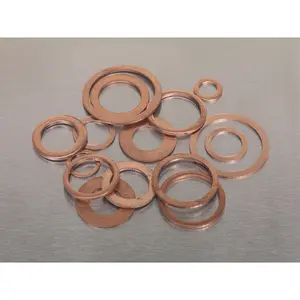 250 Piece Diesel Injector Copper Washer Assortment - Various Sizes - Storage Box