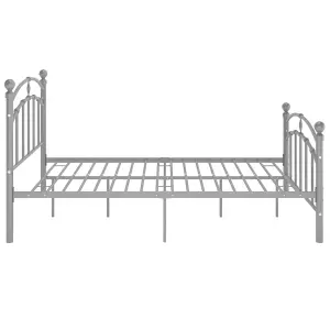 Berkfield Bed Frame Grey Metal 120x200 cm