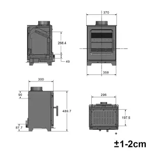 SunDaze Defra Approved 5KW Log Wood Burning Multifuel Stove Woodburner Fireplace Eco Design Ready