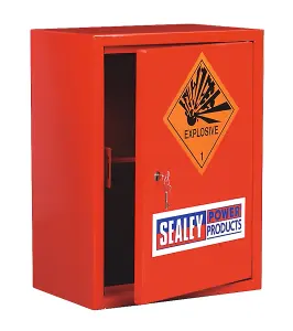 Sealey Airbag Cabinet With Quality Slam Type Lock Wall Mountable - Red AP95