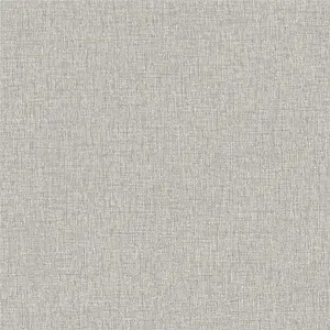 Grandeco Twill Plain Fabric Textured Wallpaper, Grey