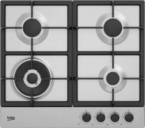 Beko HIAW164225SX 58cm Gas Hob - Silver