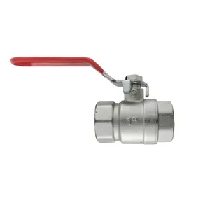 in-line full flow lever valve with brass barb connectors (1.25"-32mm)