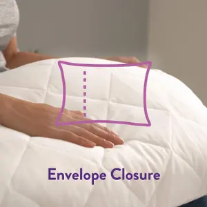 Slumberdown Cosy Nights Pillow Protector Soft Touch Cover Envelope Closure Machine Washable, 2 Pack