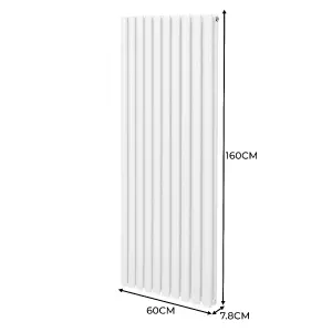 Oval Radiator - 1600 x 600mm - White