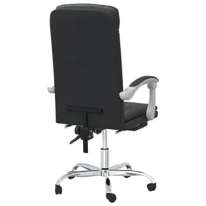 Berkfield Reclining Office Chair Black Faux Leather