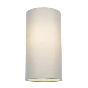 Contemporary and Stylish Dove Grey Linen Fabric Tall Cylindrical 25cm Lampshade