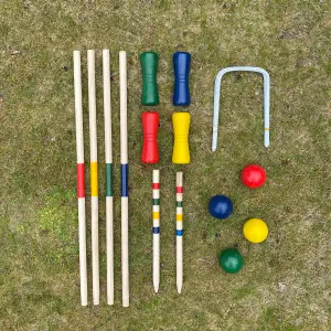 Wooden Croquet Game for 4 Players