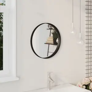 Berkfield Wall Mirror Black 40 cm