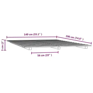 Berkfield Bed Frame White 140x190 cm Solid Wood Pine