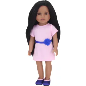 Sophia's by Teamson Kids 18" All Vinyl Dark Brown Hair Doll Brooklyn Brown Eyes