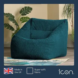 icon Morgan Corduroy Armchair Bean Bag Teal Green Giant Bean Bag Chair