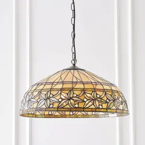 Tiffany Glass Hanging Ceiling Pendant Light Floral Autumn Lamp Shade i00071