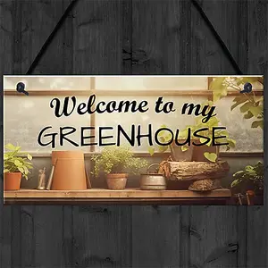 Red Ocean Novelty Greenhouse Sign Garden Sign Summerhouse Shed Sign Home Decor Gift Gardening Gift