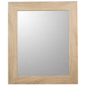 Andino Light oak effect Rectangular Wall-mounted Framed mirror, (H)63cm (W)53cm