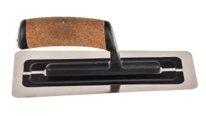 Toolty Flexible Venetian Trowel with Cork Handle on Polyamide Foot 240mm for Plastering Rendering Smoothing DIY