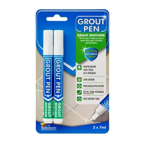 Grout Pen - Designed for restoring tile grout in bathrooms & kitchens (IVORY)