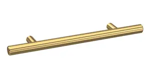 Bar Handle, 156mm (96mm Centres) - Brushed Brass