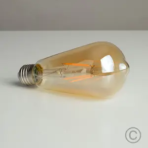 4W E27 LED Vintage Edison Light Bulb Amber (Set of 3)