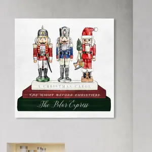 Holiday Nutcracker Books - Wrapped Canvas Painting 76 cm H x 76 cm W x 4 cm D