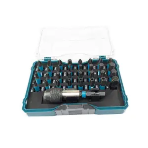 Makita E-12441 33 Piece Black Impact Driver Impact Screwdriver Bit Set + Holder