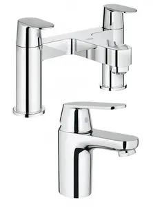 Grohe Eurosmart Cosmo 32824 Basin Mixer Tap + 25128 Deck Mounted Bath Filler