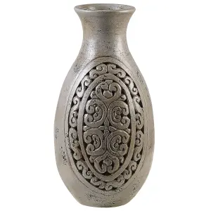 Decorative Vase MEGARA Ceramic Grey