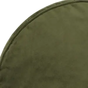 icon Gavrilovic Large Velvet Pouffe Ottoman Olive Green