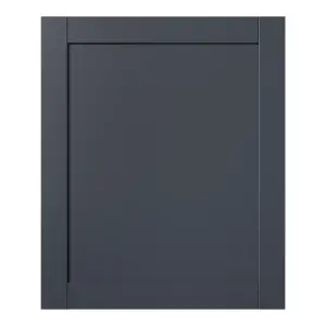 GoodHome Ashmead Matt midnight blue Shaker Highline Cabinet door (W)600mm (H)715mm (T)16mm