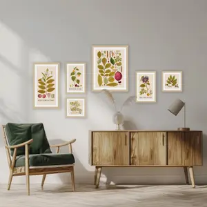 Arthouse Botanical Neutral Tones Mixed size Canvas art, Set of 6