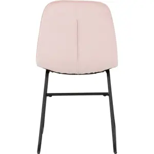 Mizer Upholstered Dining Chair (Set of 2) Baby Pink