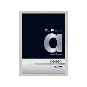 nielsen Alpha Aluminium Picture Frame White Oak / 13cm W x 18cm H